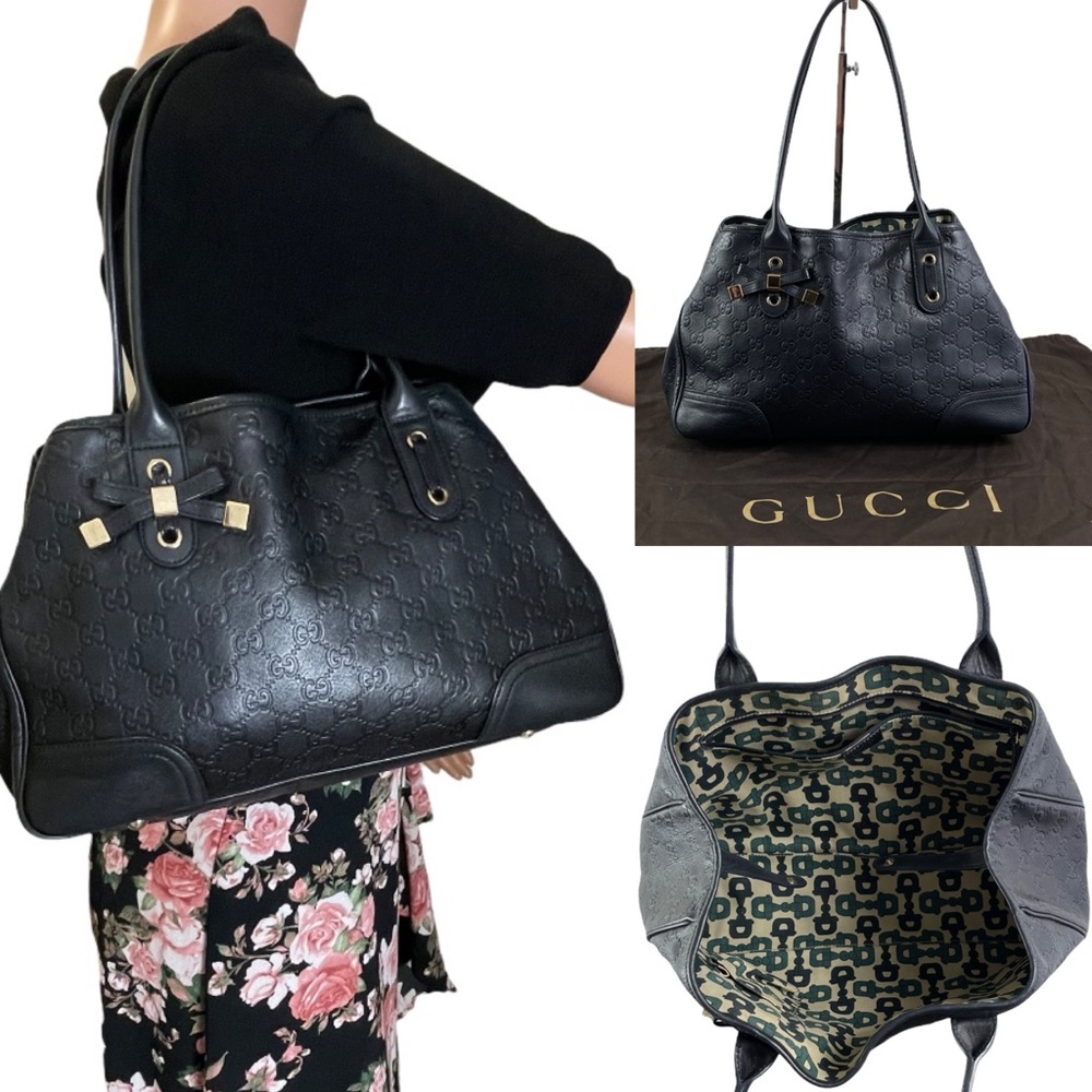 Auth GUCCI Guccissima Princy Leather Tote Bag